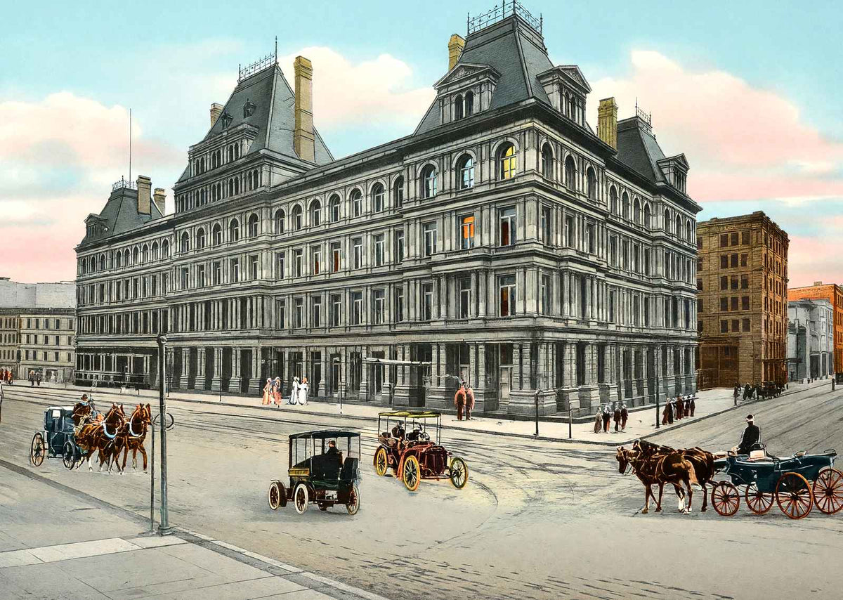 Government Building Cincinnati in 1906 Vintage Print (7 Sizes) - High Quality
