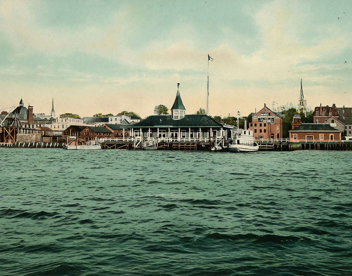 Government Landing Newport RI in 1907 Vintage Print (7 Sizes) - Archival Paper