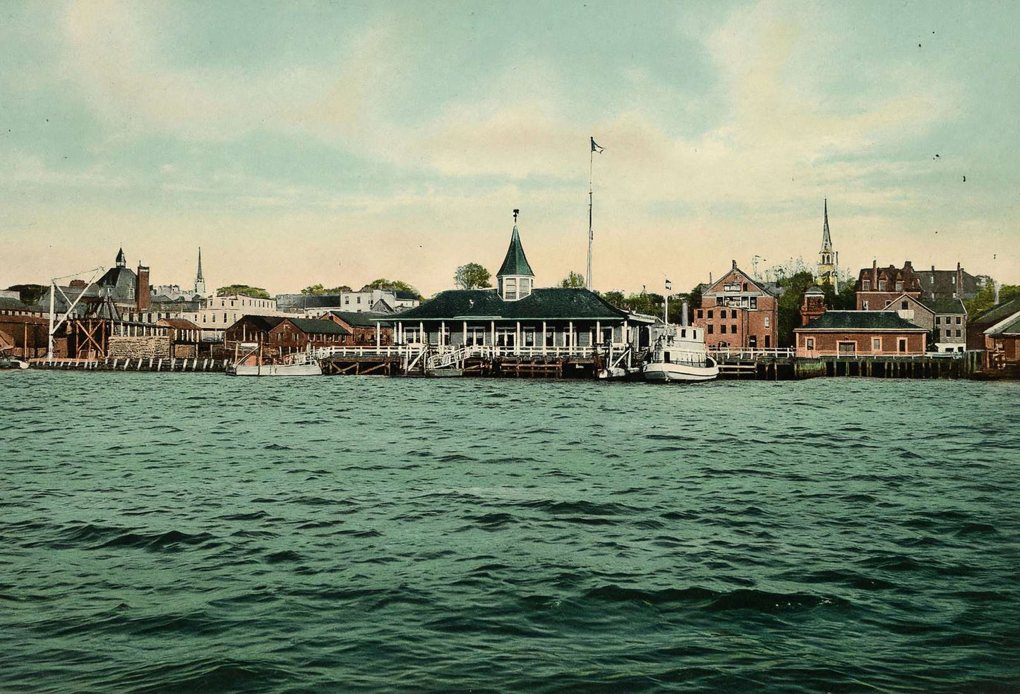 Government Landing Newport RI in 1907 Vintage Print (7 Sizes) - Archival Paper