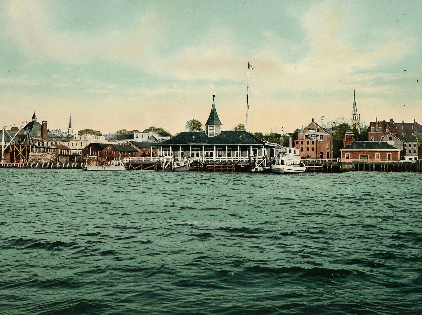 Government Landing Newport RI in 1907 Vintage Print (7 Sizes) - Archival Paper