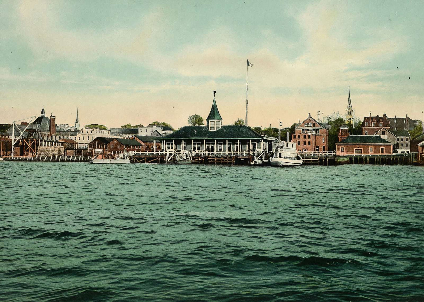 Government Landing Newport RI in 1907 Vintage Print (7 Sizes) - Archival Paper