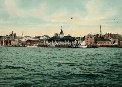 Government Landing Newport RI in 1907 Vintage Print (7 Sizes) - Archival Paper