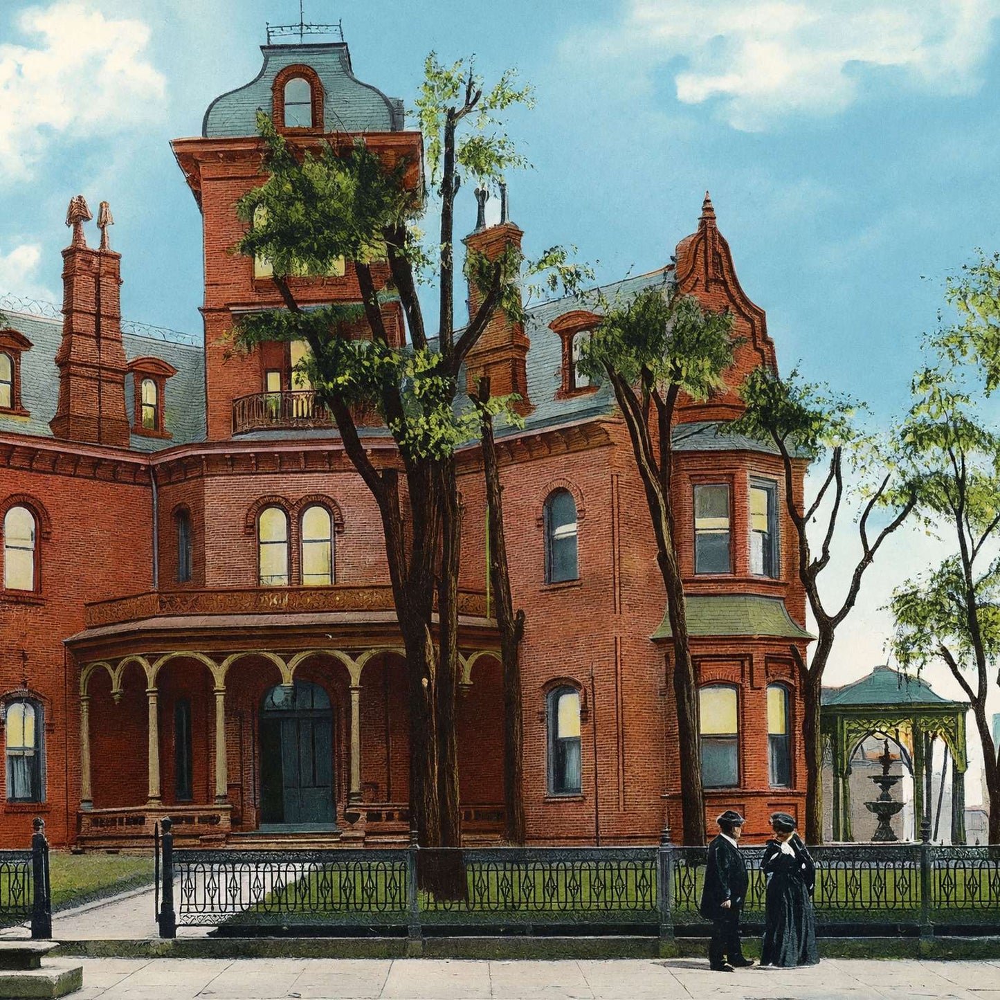 Governor's Mansion Atlanta in 1906 Vintage Print (7 Sizes) - High Quality