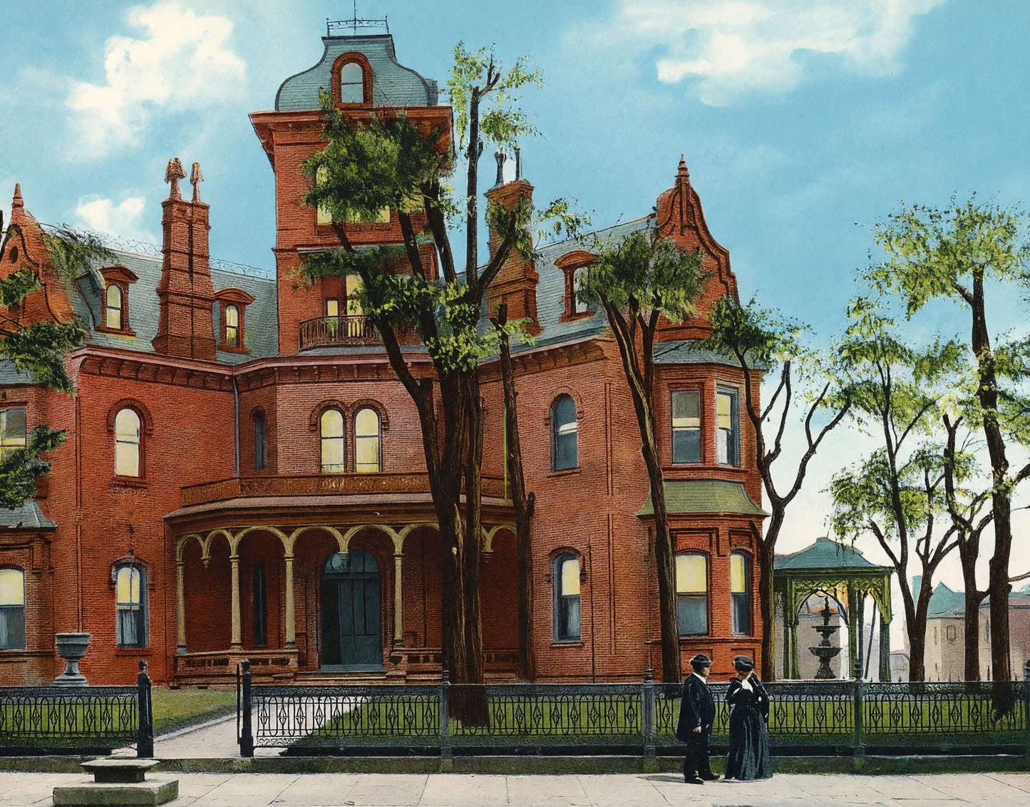 Governor's Mansion Atlanta in 1906 Vintage Print (7 Sizes) - High Quality