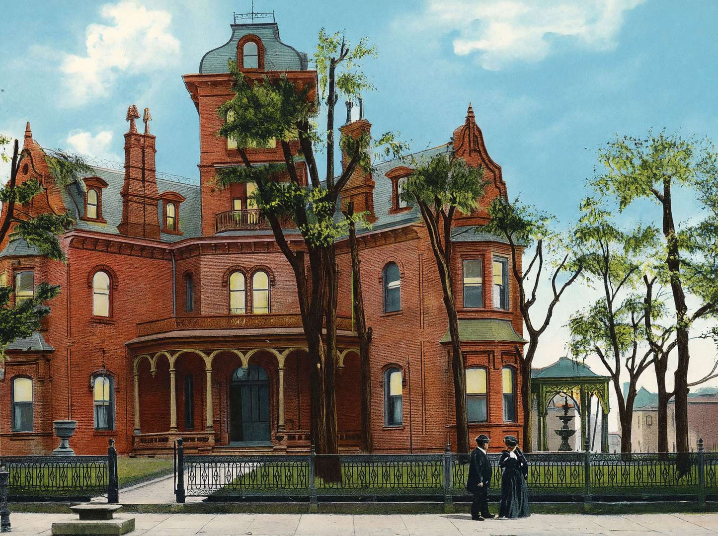 Governor's Mansion Atlanta in 1906 Vintage Print (7 Sizes) - High Quality