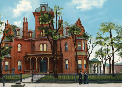 Governor's Mansion Atlanta in 1906 Vintage Print (7 Sizes) - High Quality
