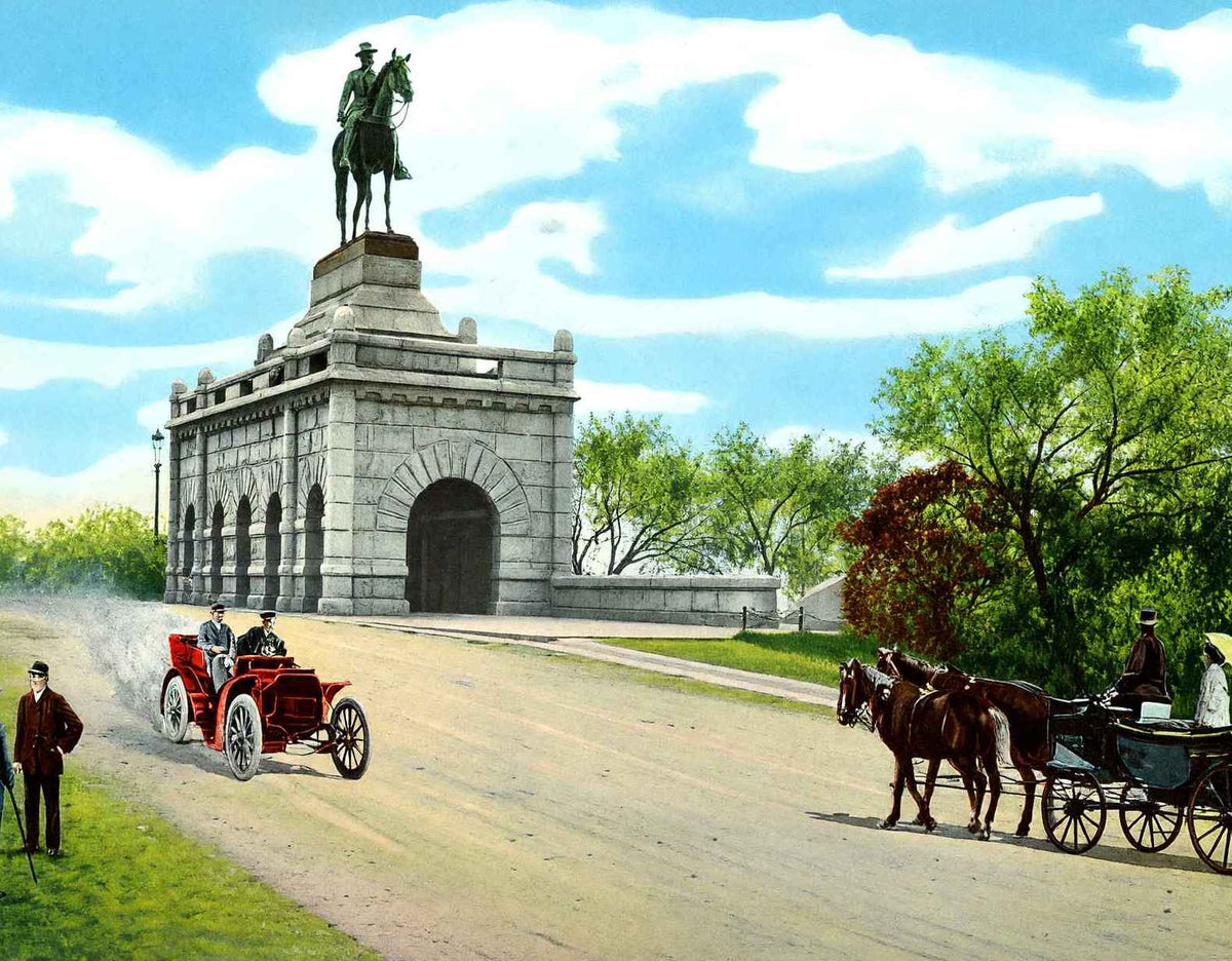 Grant Monument Lincoln Park Chicago in 1905 Vintage Print (7 Sizes)