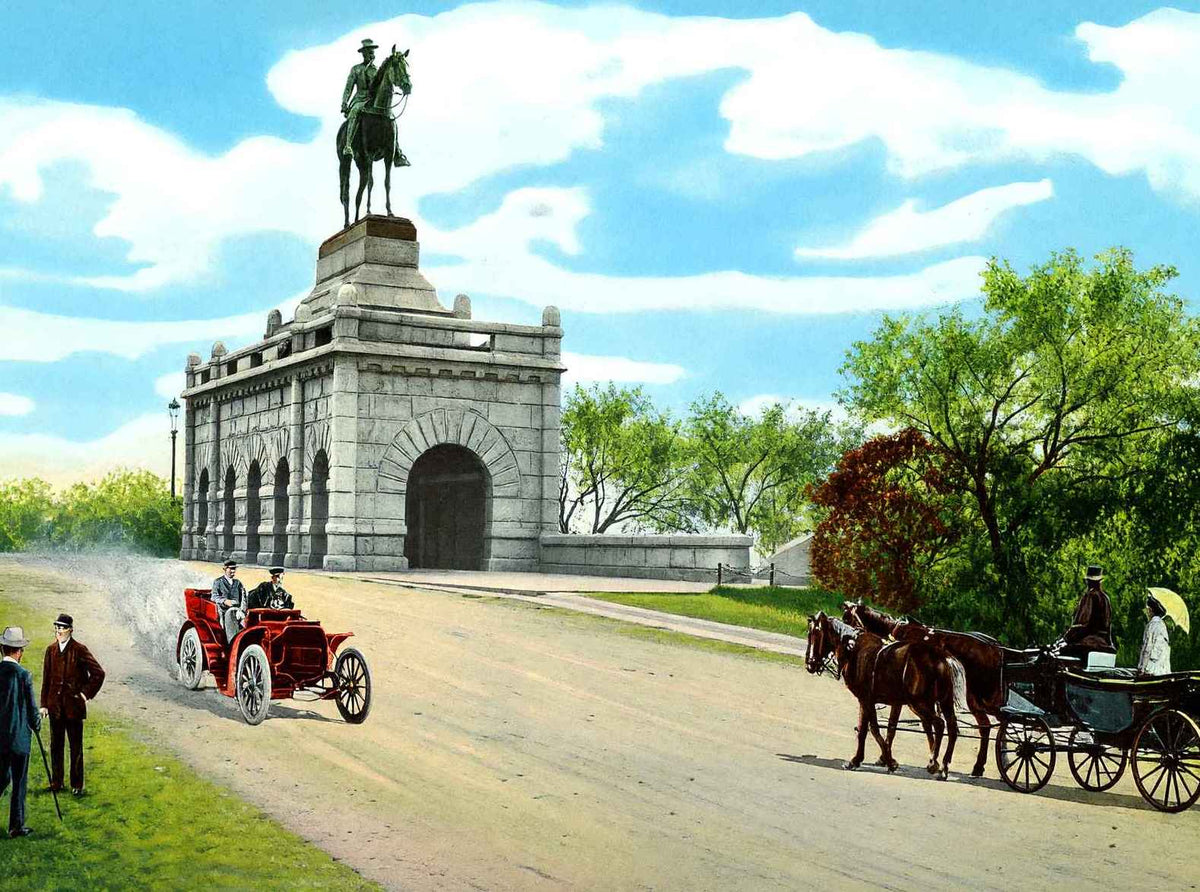 Grant Monument Lincoln Park Chicago in 1905 Vintage Print (7 Sizes)