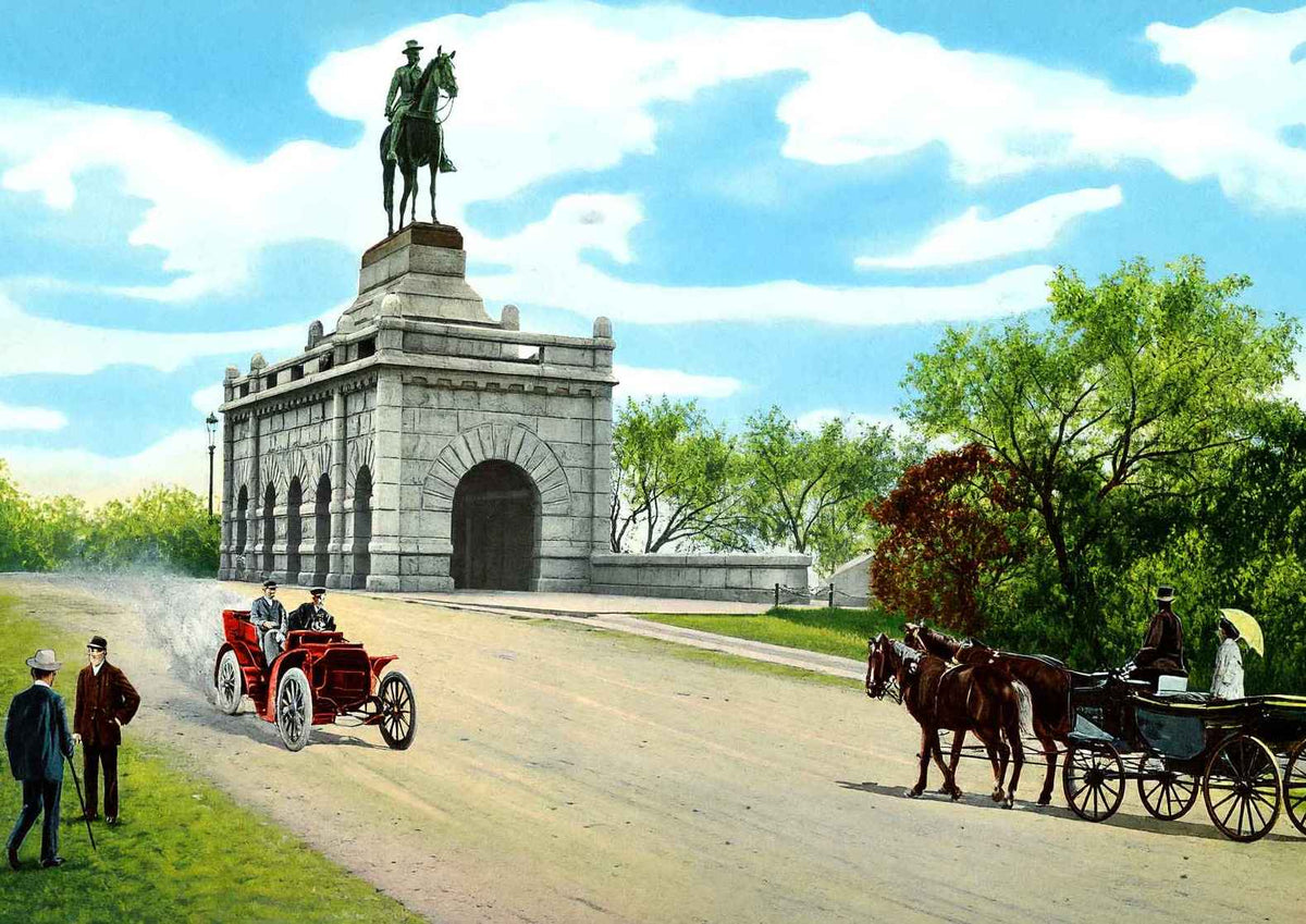 Grant Monument Lincoln Park Chicago in 1905 Vintage Print (7 Sizes)