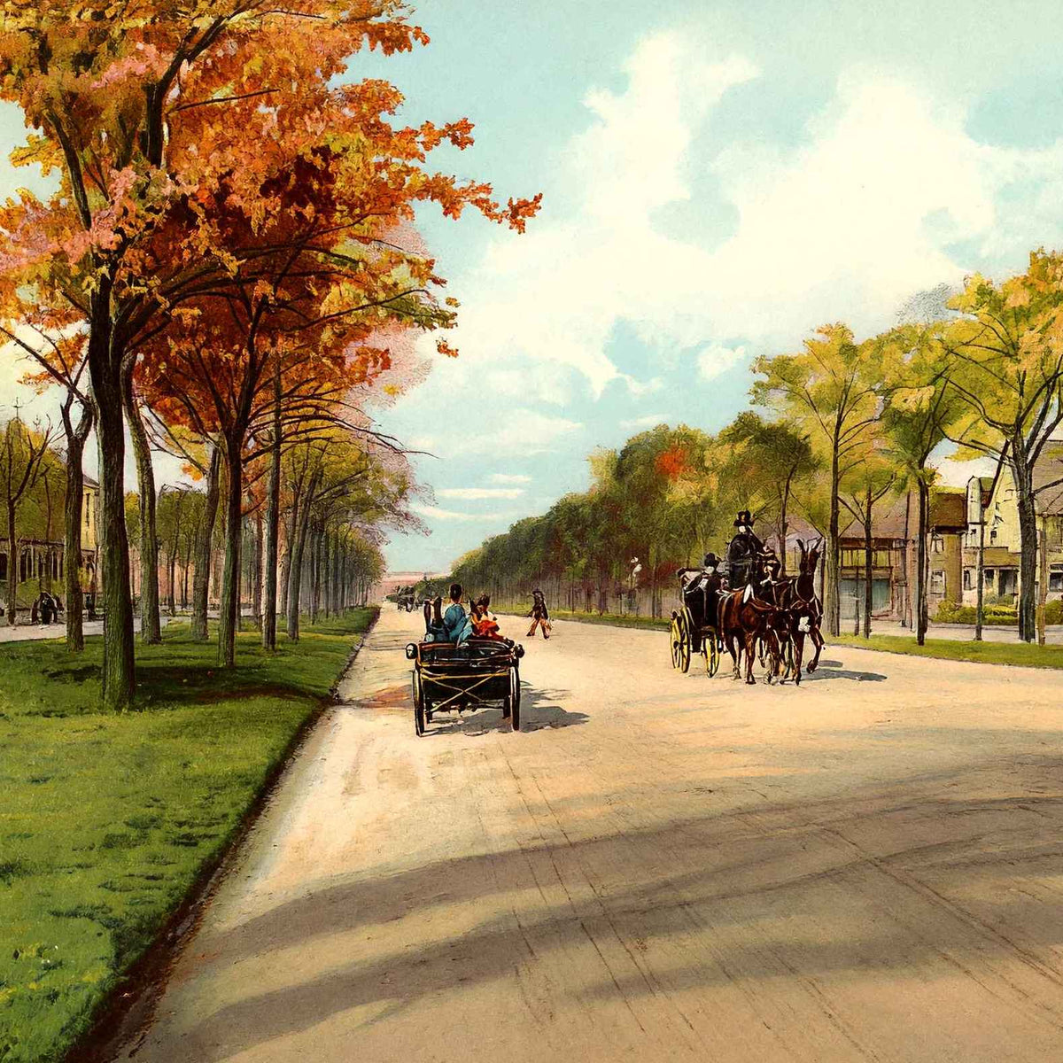 Grand Boulevard Chicago Vintage Print (7 Sizes) - Premium Print