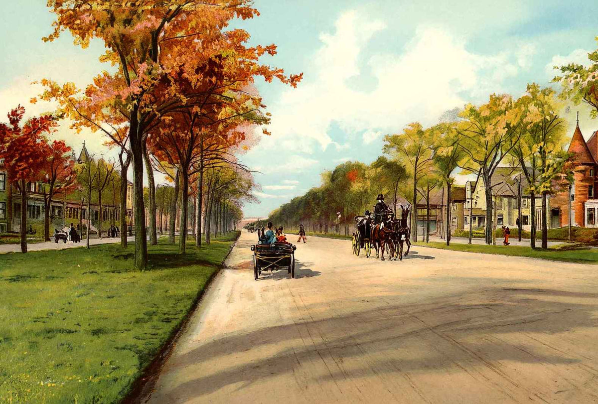 Grand Boulevard Chicago Vintage Print (7 Sizes) - Premium Print