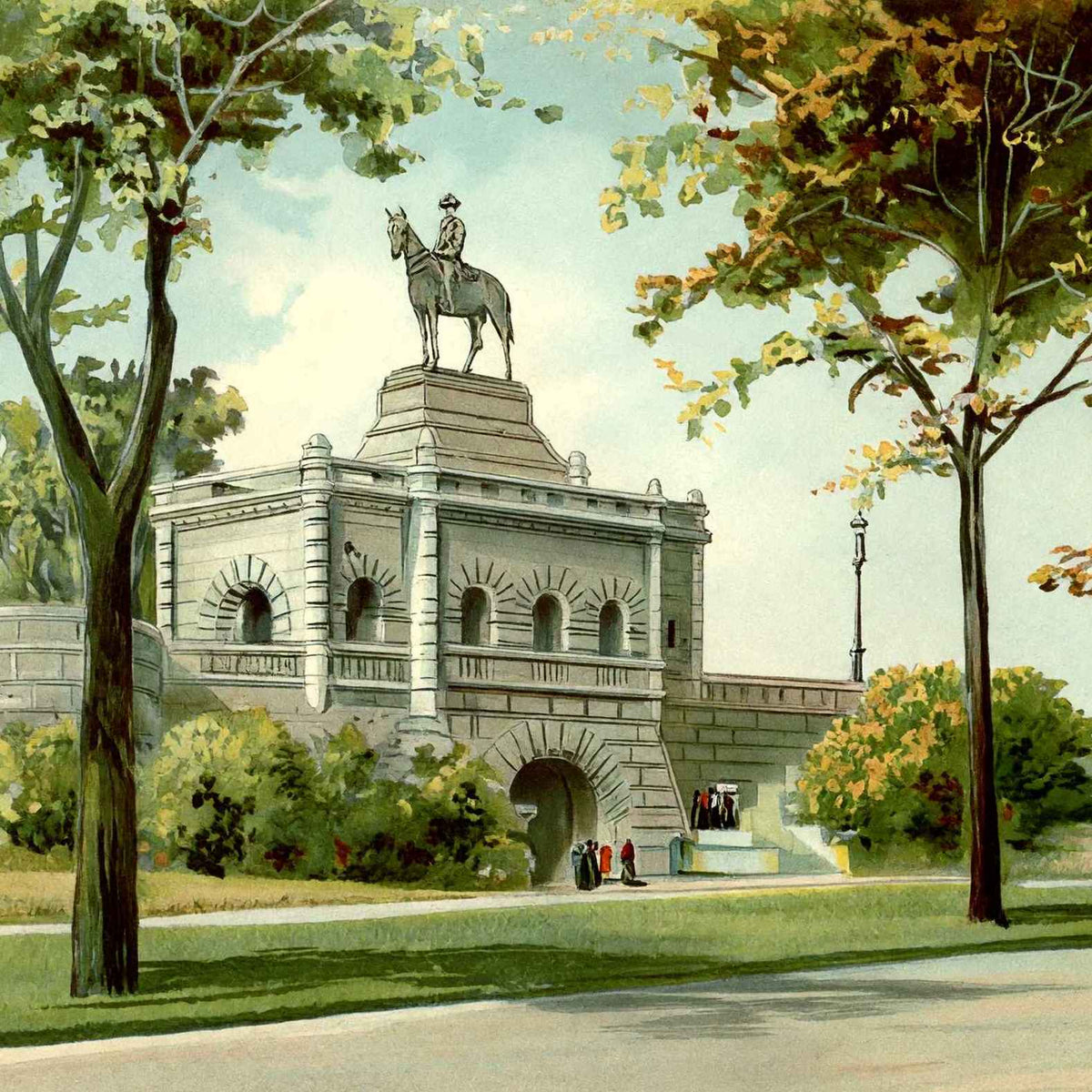 Grant Monument Lincoln Park Chicago Vintage Print (7 Sizes) - Retouched