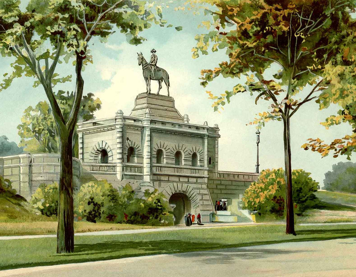 Grant Monument Lincoln Park Chicago Vintage Print (7 Sizes) - Retouched