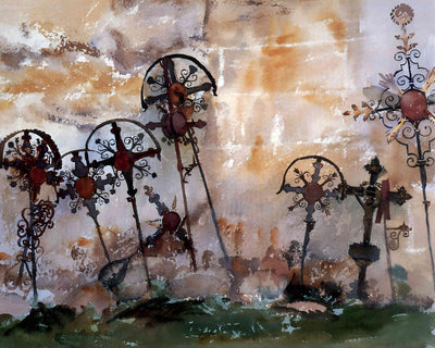 Graveyard in the Tyrol 1914 Painting by John Singer Sargent 8x10" Art Print