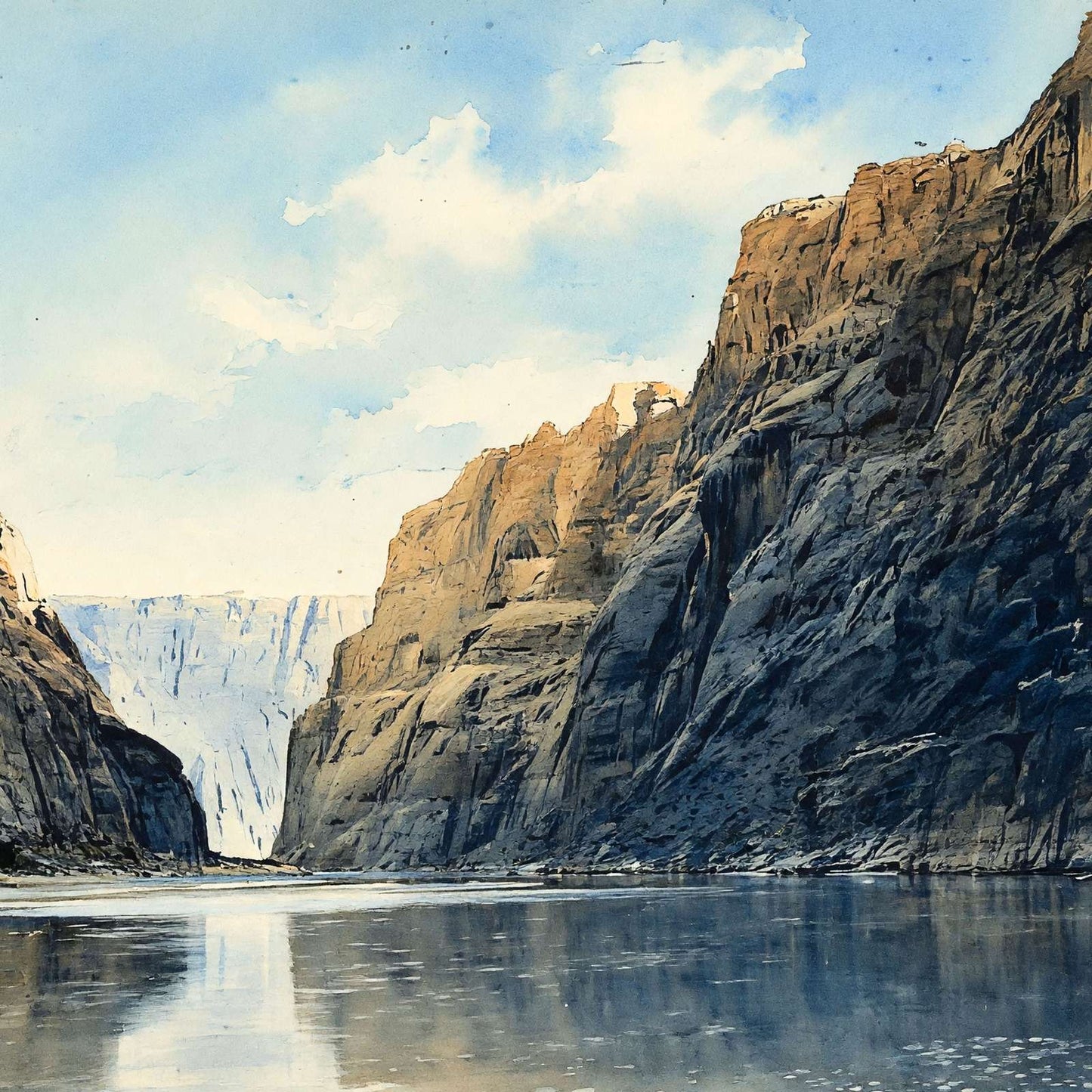 Colorado River in Glen Canyon in 1908 Painting Print (7 Sizes) - Grand Canyon
