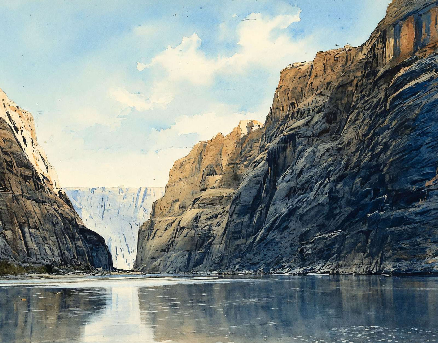 Colorado River in Glen Canyon in 1908 Painting Print (7 Sizes) - Grand Canyon