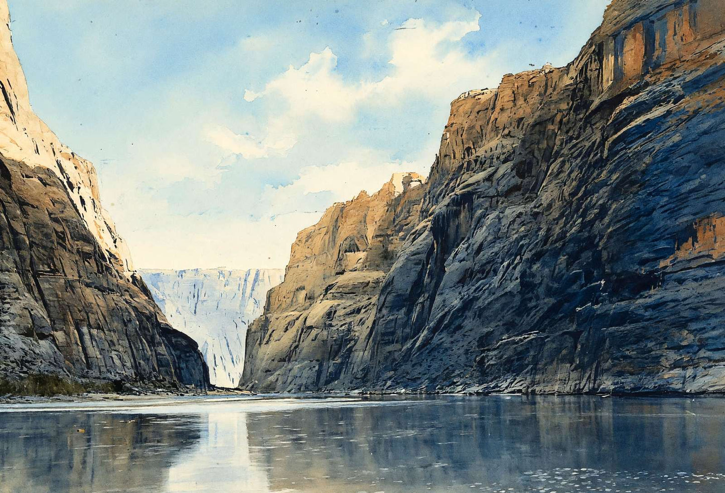 Colorado River in Glen Canyon in 1908 Painting Print (7 Sizes) - Grand Canyon