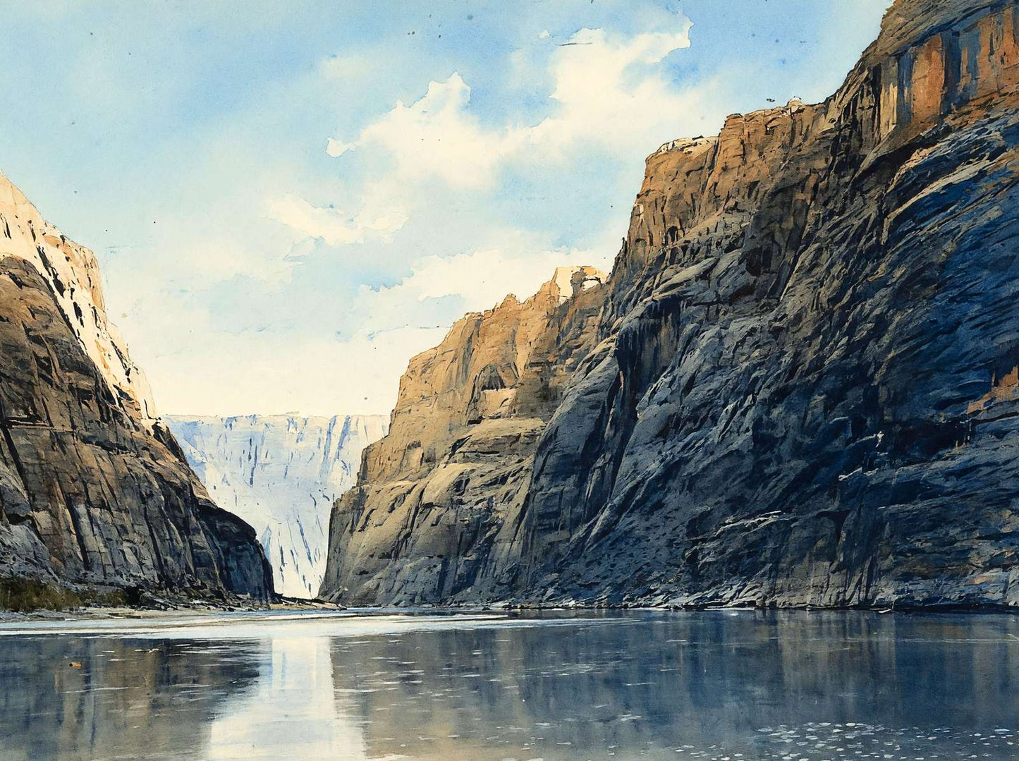 Colorado River in Glen Canyon in 1908 Painting Print (7 Sizes) - Grand Canyon