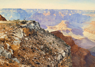 Sunset from Bright Angel Hotel Grand Canyon in 1907 Art Print (7 Sizes)