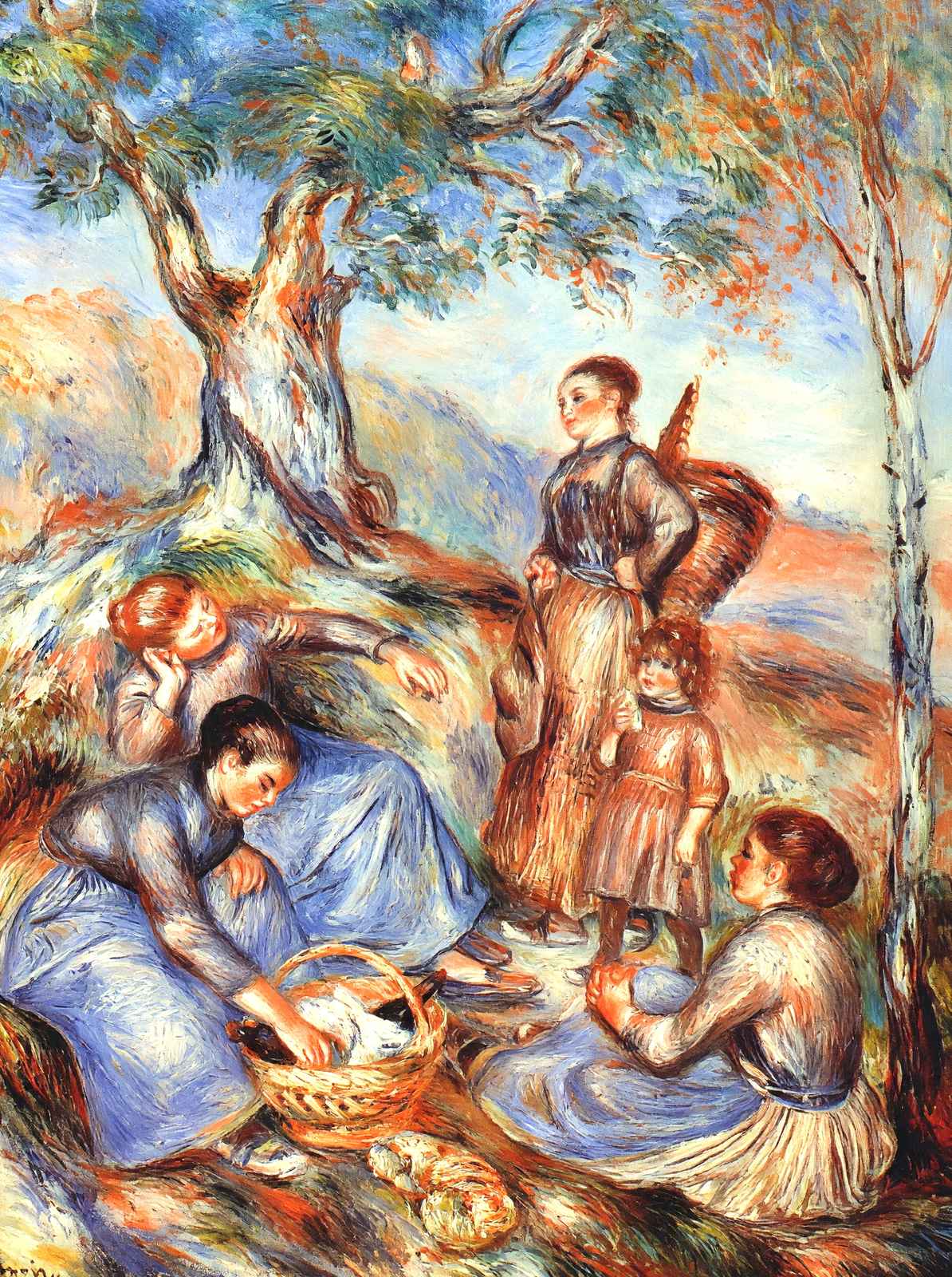Grape Pickers at Lunch Art Print 1888 by Pierre-Auguste Renoir (6 Sizes)