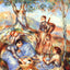 Grape Pickers at Lunch art print by Pierre-Auguste Renoir (1888)