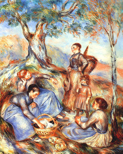 Grape Pickers at Lunch art print by Pierre-Auguste Renoir (1888)