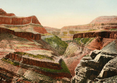 Colorado River from Bass Trail Grand Canyon in 1907 Vintage Print (7 Sizes)