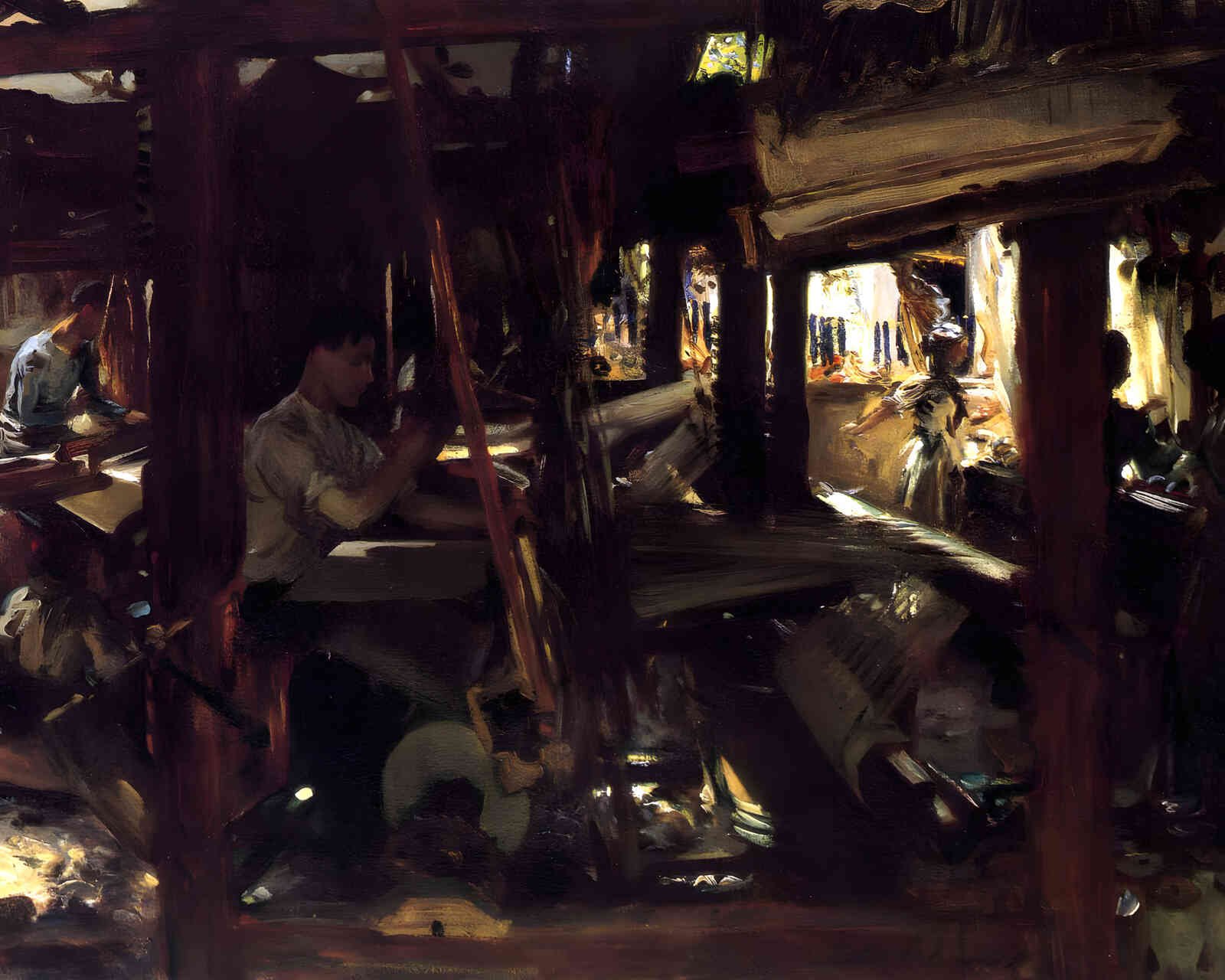 Granada. the Weavers 1912 Painting by John Singer Sargent 8x10" Art Print
