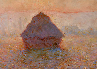 Grainstack, Sun in the Mist Art Print 1891 Painting by Claude Monet (6 Sizes)