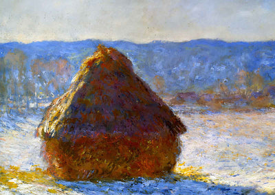 Grainstack, Snow Effect, Morning Fine Art Print 1891 by Claude Monet (6 Sizes)
