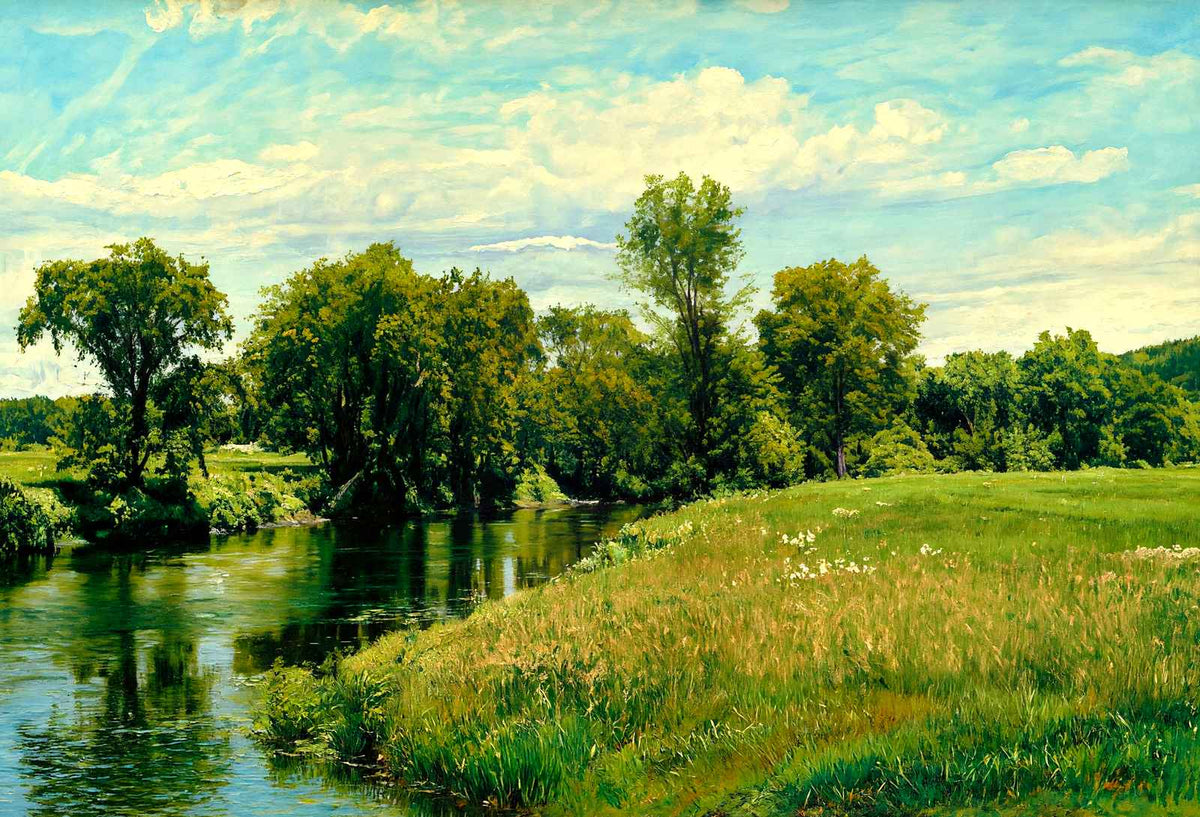 Housatonic River, Great Barrington, Massachusetts in 1905 Art Print (7 Sizes)