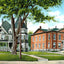 Episcopal Church Rectory and Town Hall, Great Barrington, MA Vintage Print