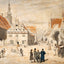 Greifswald Market Art Print 1818 Painting by Caspar David Friedrich (6 Sizes)
