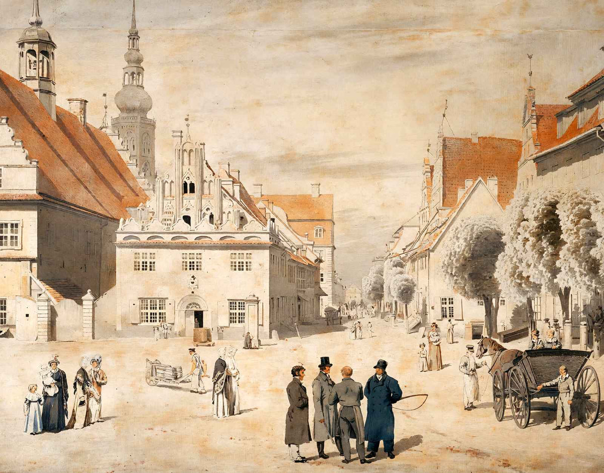Greifswald Market Art Print 1818 Painting by Caspar David Friedrich (6 Sizes)