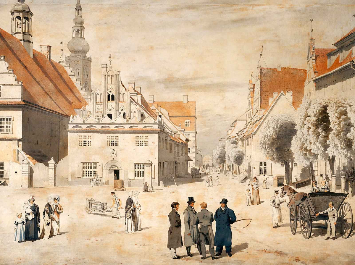 Greifswald Market Art Print 1818 Painting by Caspar David Friedrich (6 Sizes)