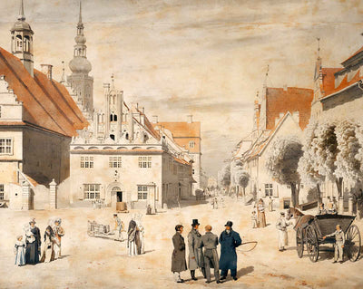 Greifswald Market art print by Caspar David Friedrich (1818)