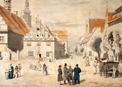 Greifswald Market Art Print 1818 Painting by Caspar David Friedrich (6 Sizes)