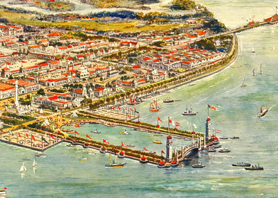 Great Pier Jamestown Exposition in 1907 Art Print (7 Sizes) - Archival Paper
