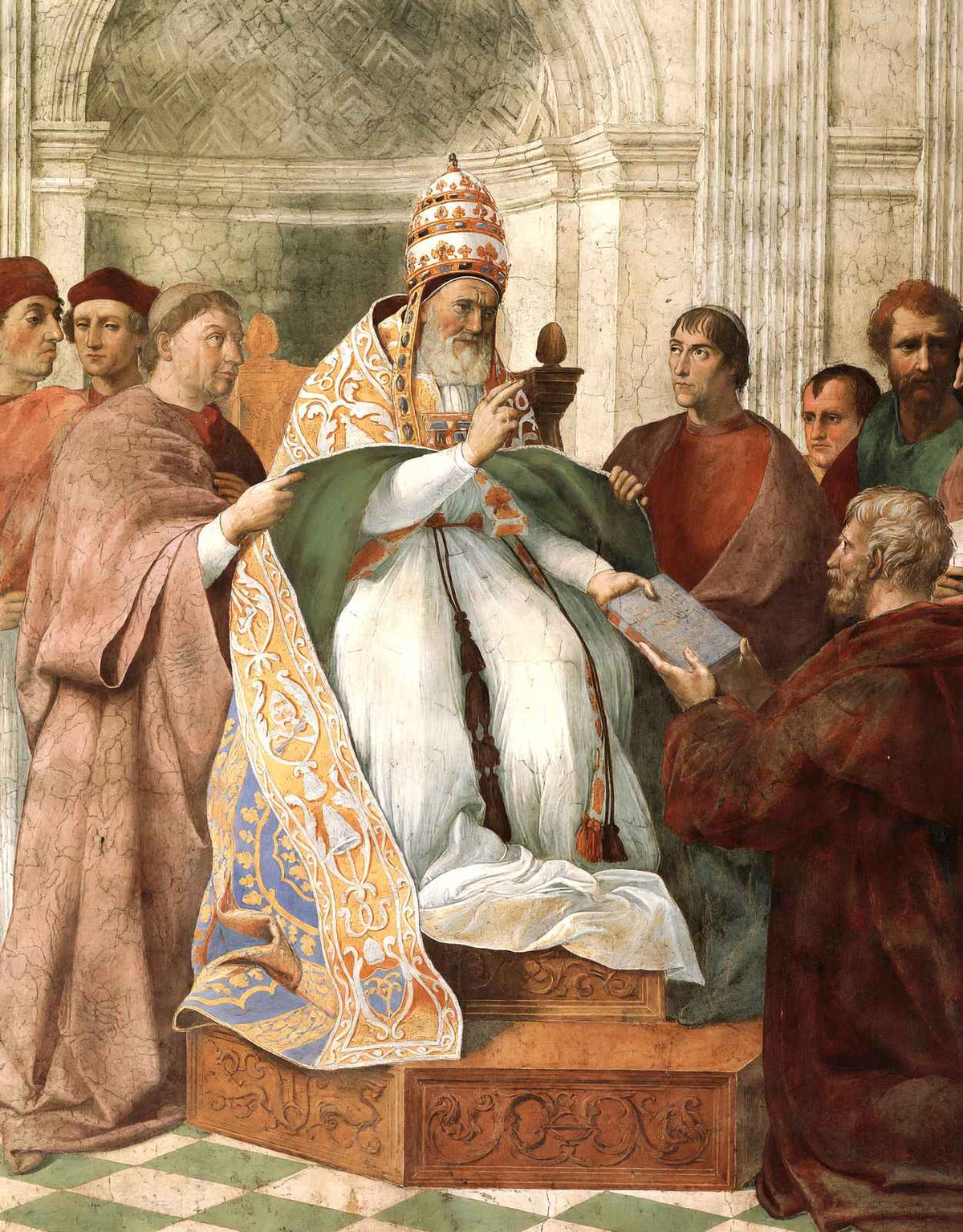 Gregory Ix Approving the Decretals Art Print 1511 Painting by Raphael (6 Sizes)