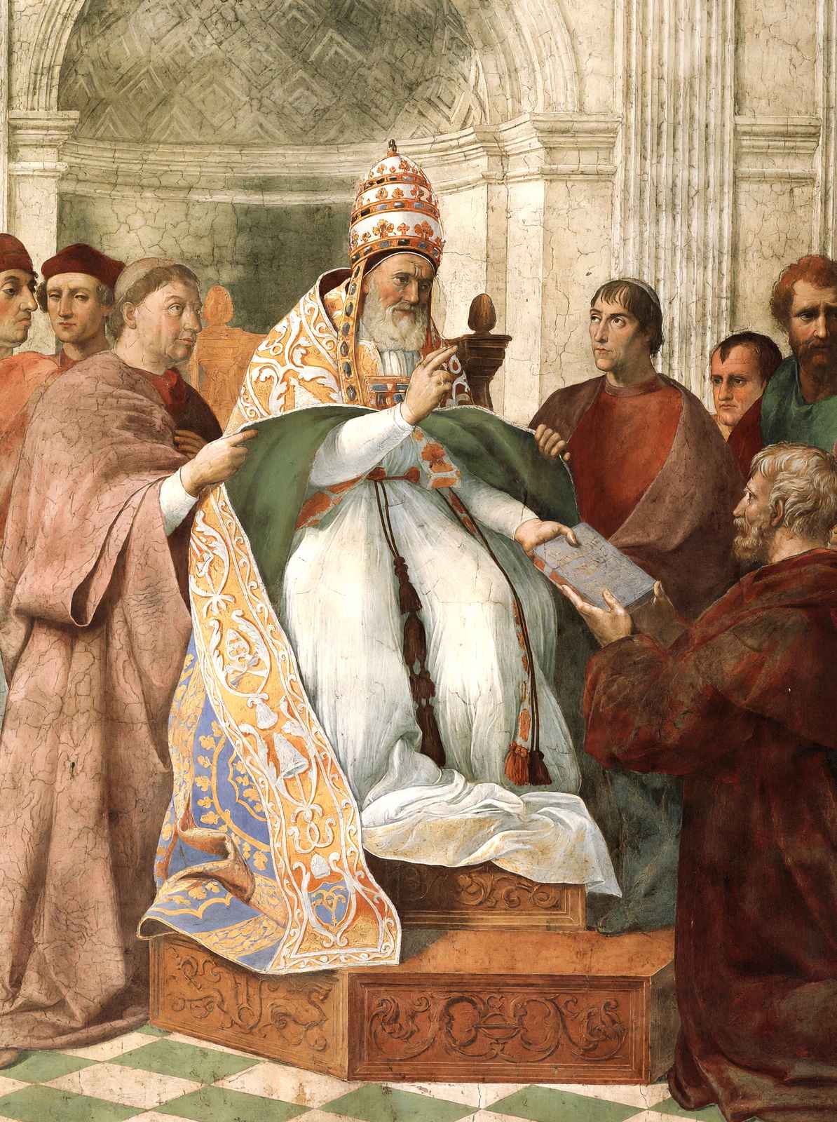 Gregory Ix Approving the Decretals Art Print 1511 Painting by Raphael (6 Sizes)