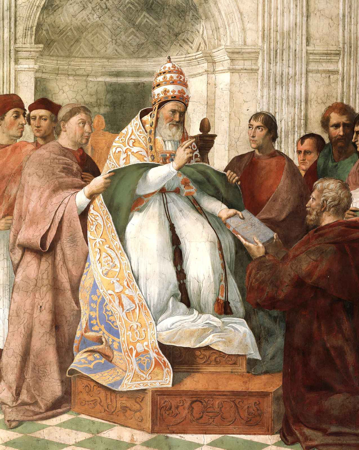Gregory Ix Approving the Decretals art print by Raphael (1511)