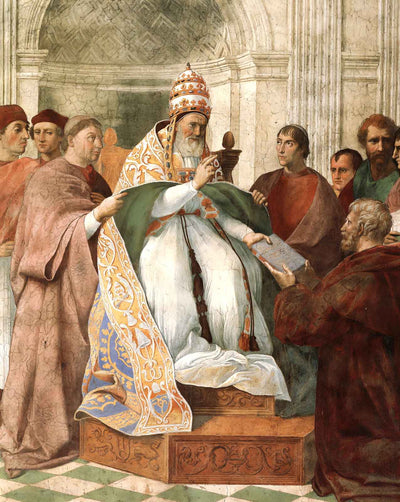 Gregory Ix Approving the Decretals art print by Raphael (1511)