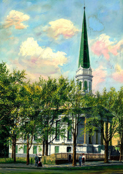 First Baptist Church Greenville SC in 1905 Art Print (7 Sizes) - Premium Print