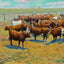 Group of Herefords in 1906 Art Print (7 Sizes) - High Quality