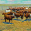 Group of Herefords in 1906 Art Print (7 Sizes) - High Quality