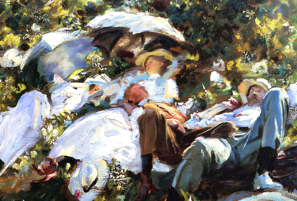 Group with Parasols Art Print 1905 Painting by John Singer Sargent (6 Sizes)