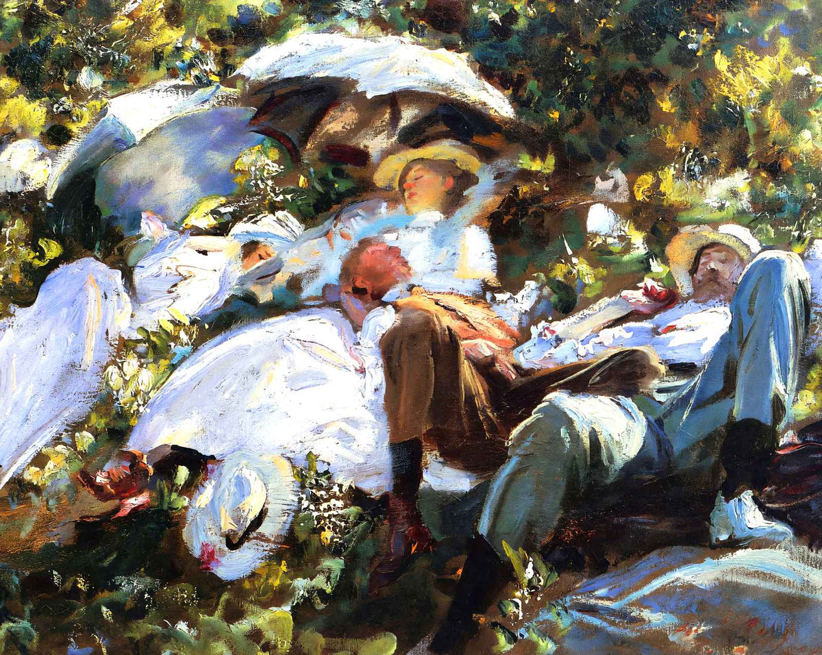 Group with Parasols painting by John Singer Sargent (1905)
