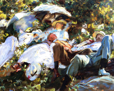 Group with Parasols painting by John Singer Sargent (1905)