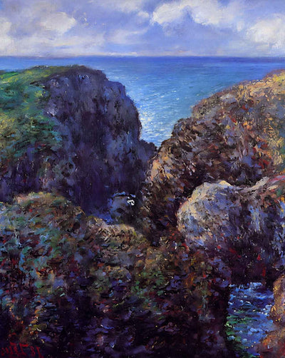 Group of Rocks at Port-Goulphar painting print by Claude Monet (1886)
