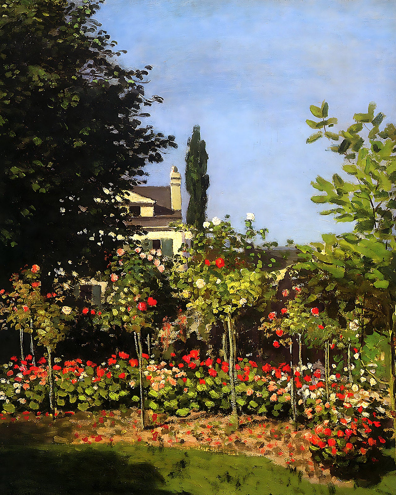 Garden in Bloom at Sainte-Addresse Painting by Claude Monet 8x10" Art Print